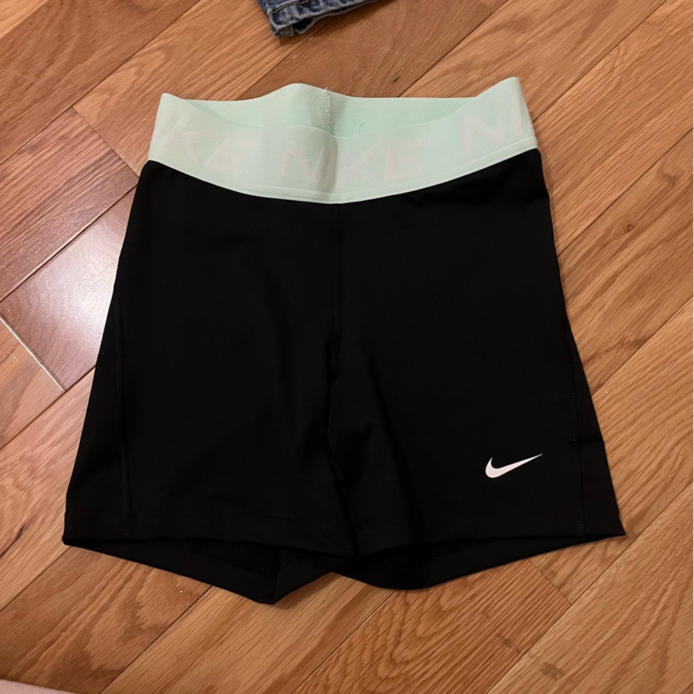 Nike Women's Athletic Shorts in Black and Mint